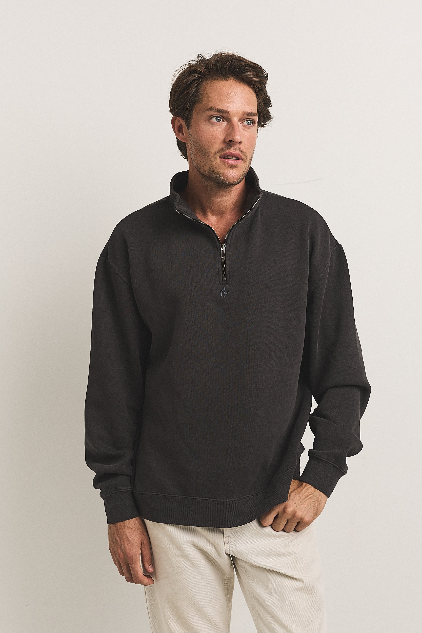 CALVIN ZIP SWEATER